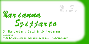 marianna szijjarto business card