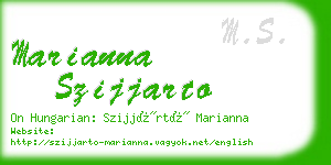 marianna szijjarto business card